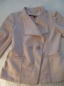 White House Black Market Dusty Rose hellrosa Wildlederimitat Jacke Größe 2 - Bild 1 von 11