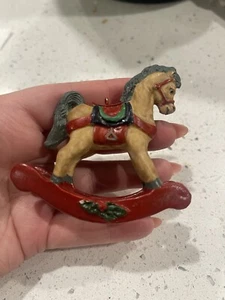 Schaukelpferd Pony Weihnachtsschmuck Baumschmuck - Bild 1 von 2