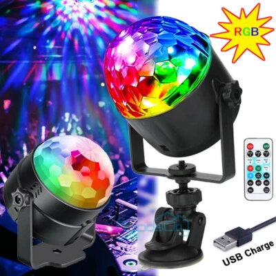 LED RGB Car Interior Atmosphere Light Music Sound Activated Car Party Disco Lamp - Image 1 of 4