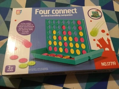 New Four connect game. A Row Four In A Line Board Game Family Fun - Image 1 of 3