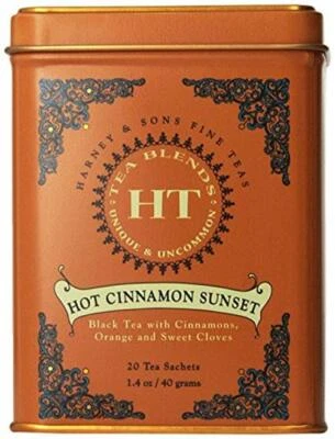 Harney & Sons Hot Cinnamon Sunset, 20 unidades nombres de sabor surtido, tamaños  Foto 1 de 3