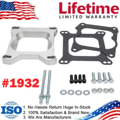 Adaptador de carburador de carburador 1932 4bbl Quadrajet a Holley Carter AFB Demon Edelbrock Foto 1 de 4