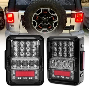 2X LED Tail Lights Rear Brake Lamps Turn Stop Reverse for Jeep Wrangler JK 2007+ - Picture 1 of 12