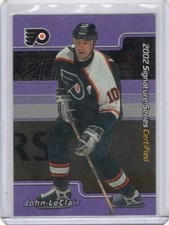 JOHN LeCLAIR 2001-02 BE A PLAYER SIGNATURE SERIES CERTIFIED 50 #C-17 (#/50)