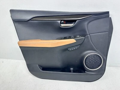 2015-2021 LEXUS NX300 Door Trim Panel Front Left LH Black Orange OEM With Memory Foto 1 de 4