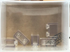 LEGO Parts - Trans-Clear Brick 1 x 2 without Bottom Tube - No 3065 - QTY 5 - Picture 1 of 1
