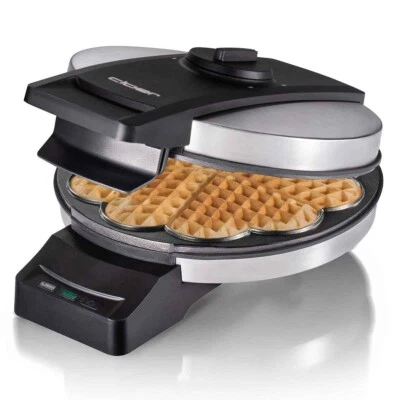 Profi Waffeleisen Cloer Herzform Gastro XXL Waffel Doppelbeschichtung Edelstahl - Bild 1 von 4