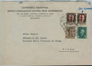 74087 - ITALIA RSI - Storia Postale - AFFRANCATURA MISTA su CARTOLINA 1945 - Picture 1 of 1
