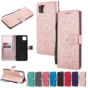 Sun Flower Pattern PU Leather Flip Wallet Case Cover for Samsung S21 S20 S9 Plus - Picture 1 of 20