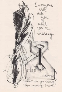 1973 Caron Infini: Ask You What You're Wearing Vintage Print Ad - Bild 1 von 1