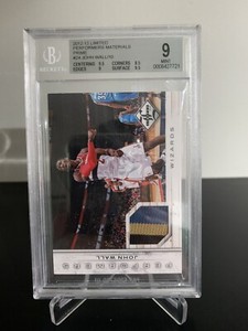 2012-13 John Wall Panini Limited Performers Materials Prime 3 Color /10 BGS 9