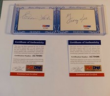 Historic Autographs Friends and Foes Dual Auto Booklet of Eddie Lake/George Kell