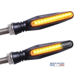 2X Clignotants LED Séquentiel Ambre 12 V Moto Scooter Universel Ampoule Feu E11 - Picture 1 of 5