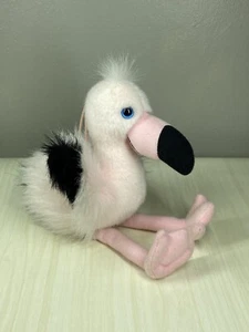 Russ Flamingo Plush LAVERNE Chirp Squeaker 11" Pink Black Stuffed Animal - Picture 1 of 7