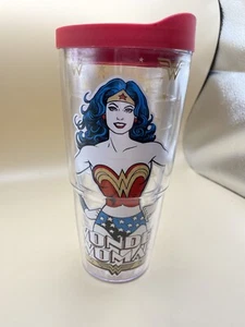 DC Comics 24 oz Wonder Woman Tervis Red Lid Tumbler Collectible ￼Heavy Duty - Picture 1 of 11