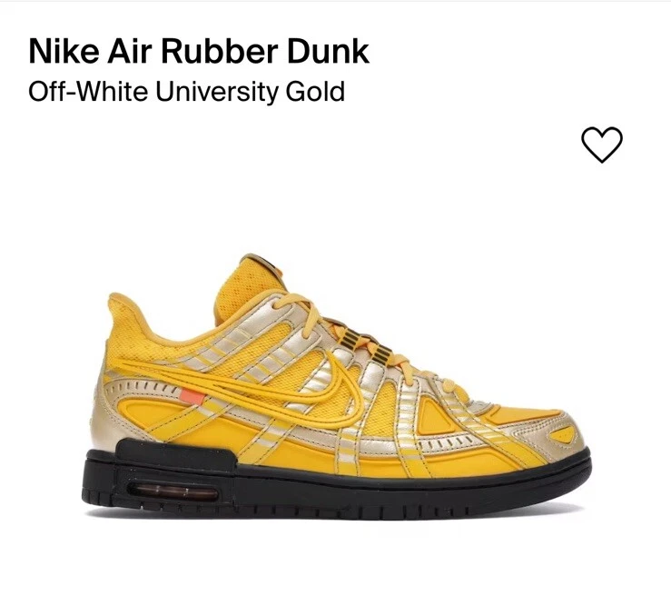 Nike Off-White x Air Rubber Dunk University Gold for Sale