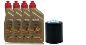 4 LT LITRI OLIO moto CASTROL POWER 1 RACING 10W40 + FILTRO OLIO 100% Sintetico 4 - Foto 1 di 1