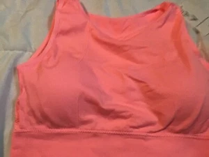NWT Sports Bra Womens Crop Top  Pullover Bra Mesh On Back  L - Picture 1 of 5