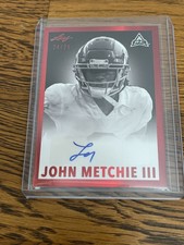2021 Leaf Memories - John Metchie III Auto - 1960 Parallel Red 24/25 - Texans