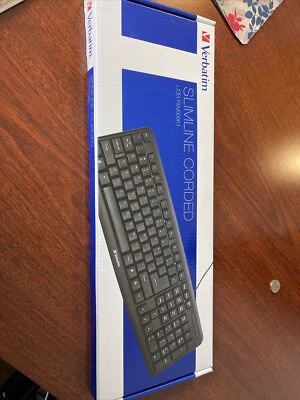Verbatim 99201 Slimline Corded USB Keyboard - Image 1 of 4