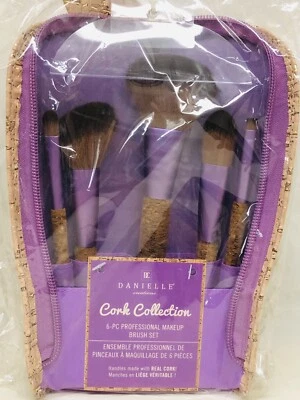 Danielle Creations Juego de 6 brochas de maquillaje de corcho, púrpura Foto 1 de 3