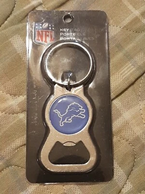 DETROIT LIONS Metal  Key Chain Keychain Keyring / Bottle opener  - Image 1 of 4