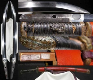 RARE! Zeni-Ire-Saya Hidden Wallet Koshirae O-Kissaki Tadayoshi Signed Sword Edo - Picture 1 of 24