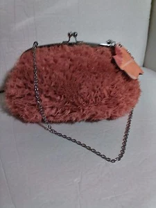 Pochette Expressions NYC arancione tessuto testurizzato cinturino staccabile nuova con etichetta - Foto 1 di 11
