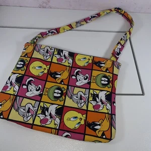 Vintage Homemade Looney Tunes Purse Denim Jeans Liner With Pocket 7” X 10” OOAK - Picture 1 of 9