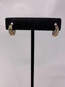 "Pendientes pequeños perforados en oro con aro de cuerda nudo celta pequeños de 1/2""" - Imagen 1 de 12