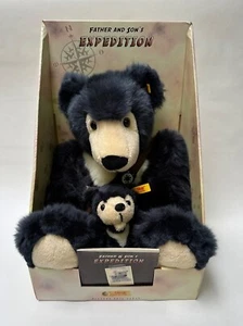 Steiff Plush Father and Son Expedition, retired piece. Soft, fun plush. NWT - Imagen 1 de 6