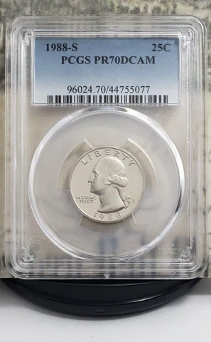 1988-S Washington Quarter - PCGS PR70DCAM - Top Grade!!! Cover