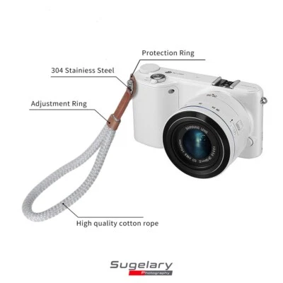 Wrist Strap Soft Comfort Cotton DSLR Canon, Nikon, Sony Cameras 《●》 FREE Postage - Image 1 of 4