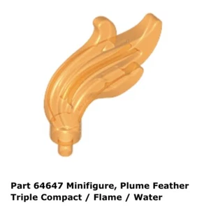 Lego 5x 64647 Trans-Orange Minifigure, Plume Feather Triple 10236 Ewok Village - Picture 1 of 1