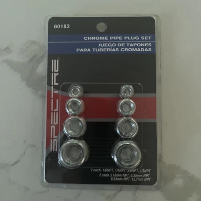 Spectre Performance 60183 Chrome Pipe Plug Kit BRAND NEW & FACTORY SEALED!!! - Image 1 of 4