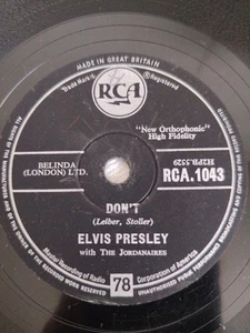 ELVIS PRESLEY DON'T 78RPM RCA. 1043 - Picture 1 of 4