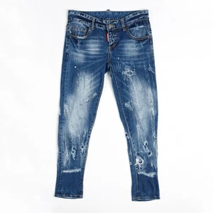 DSQUARED2 Womens Slim Jeans IT 38 AU 6 US 2 Distressed Paint Splatter Italy - Picture 1 of 11