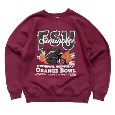 Sudadera De Colección Años 90 Florida State Seminoles Orange Bowl Talla L NCAA 1994 Rara Foto 1 de 4