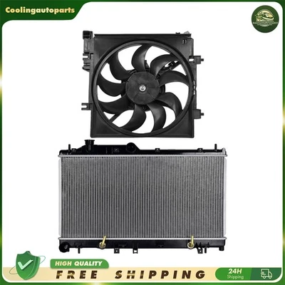 Radiator Aluminum & Radiator Cooling Fan Assembly For 2008-2016 Subaru Impreza Foto 1 de 4