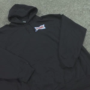 Gildan Hoodie Mens XXL Pullover Sonic Employee Staff Workwear Black - Picture 1 of 11