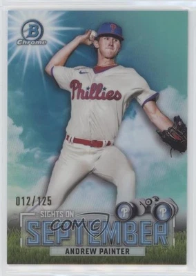 2023 Bowman Sights on September Aqua Refractor /125 Andrew Painter #SOS-16 - Image 1 of 2