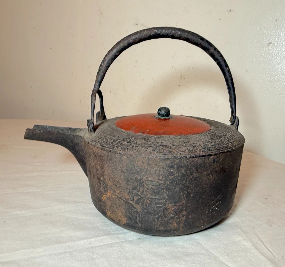 古董原始铁古董日本茶壶| eBay