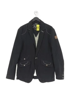 Diesel Men's Blazer M Black 100% Cotton Overcoat - Picture 1 of 7