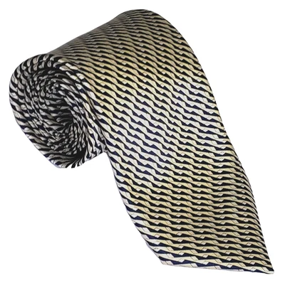 Corbata de seda Giorgio Armani años 90 onda geométrica de colección hecha en Italia 57x3,75" Foto 1 de 4