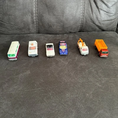 Vintage Matchbox Lesney No. 12 Setra Coach & Diecast Toy Cars Lot Of 6 - Image 1 of 4