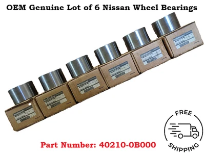 Lote de 6 cojinetes de rueda delantera OEM 40210-0B000 Nissan Quest Mercury Villager Foto 1 de 4