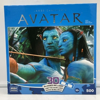 Avatar 3D Mega Jigsaw Puzzles 3D 500 Pieces - New w/ 3D Glasses - FREE SHIPPING - Image 1 of 2