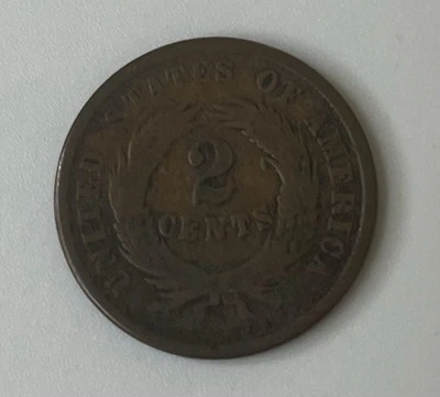 1865 Two Cent Piece Civil War Date Type Coin - Image 1 of 2