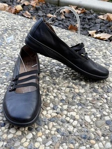 Zapatos David Tate Talla 10 N Hechos en Italia Correa Informal Mary Jane Cuero Negro - Imagen 1 de 13