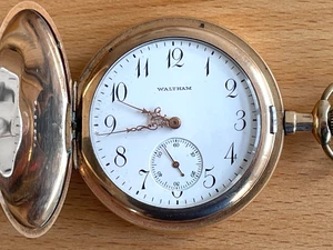 Antike Taschenuhr Waltham Modell 1883, Savonnette; gebraucht - Bild 1 von 10